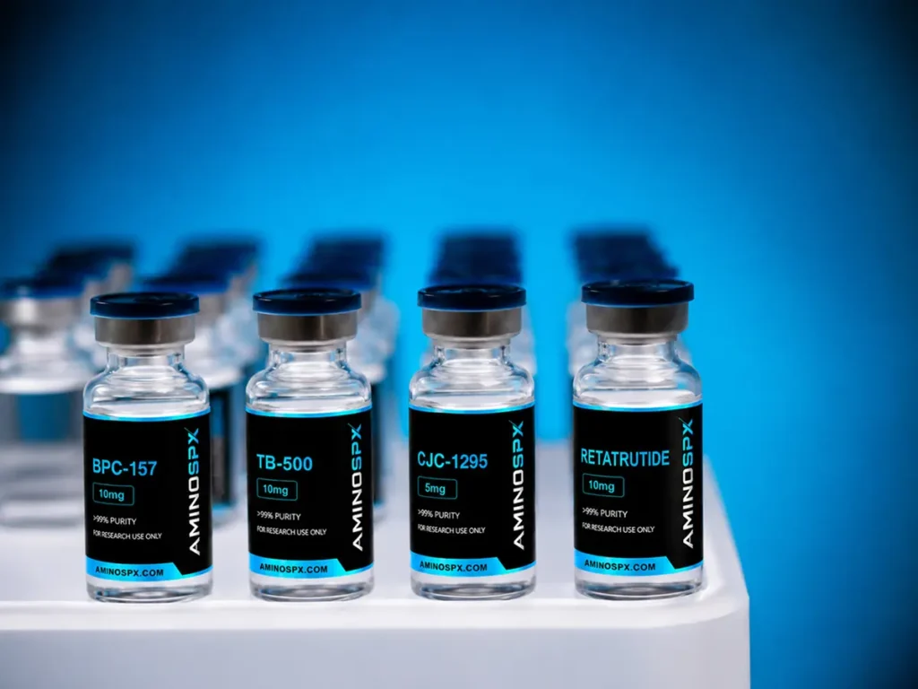 AminoSPX laboratory research compound vials