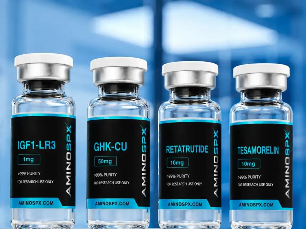 AminoSPX laboratory research compound vials